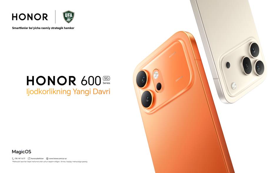 Honor 600 Ўзбекистонда AI-смартфонлар даврининг янги босқичини бошлаб беради